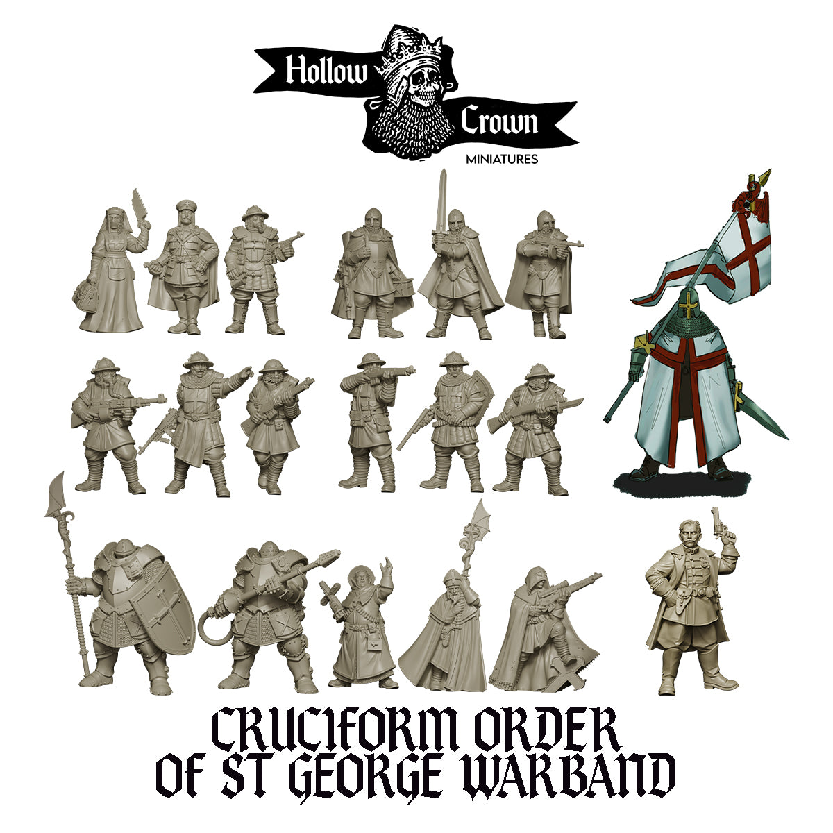 Cruciform Order Resin-Cast Warband